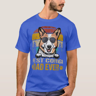 Mens Best Corgi Vater je Vintager Hund Lover T-Shirt