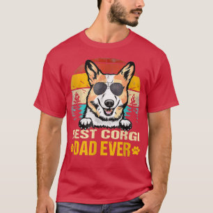 Mens Best Corgi Vater je Vintager Hund Lover Vater T-Shirt