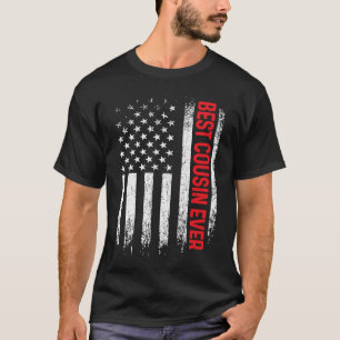 Mens Best Cousin je Tag der amerikanischen Flagge T-Shirt