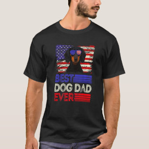 Mens Best Dackel Vater je American Flag Patriot T-Shirt