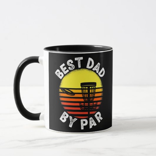 Mens Best Dad By Par Funny Disc Golf Frisbee Tasse (Links)