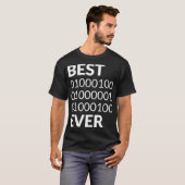 Mens Best Dad Ever Shirt Binary Code Fathers Day G (Vorne ganz)