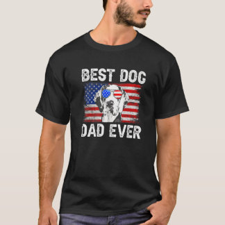 Mens Best Dane Vater je amerikanische Flagge 4. Ju T-Shirt