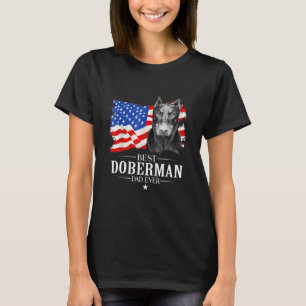 Mens Best Doberman Vater Ever American Flag Vater T-Shirt