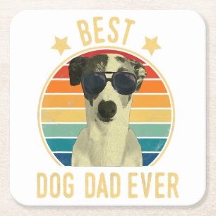 Mens Best Dog Dad Ever Italian Greyhound Fars Day Rechteckiger Pappuntersetzer