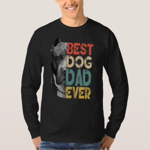 Mens Best Dog Vater Ever Pitbull Vatertag Vinta T-Shirt
