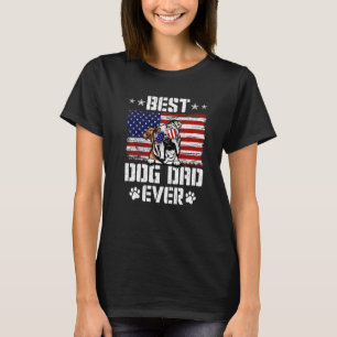 Mens Best Dog Vater je English Bulldog American Fl T-Shirt