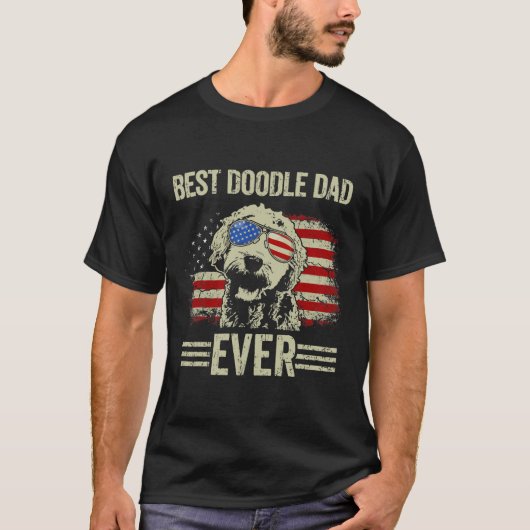 Mens Best Doodle Vater je T-Shirt Goldendoodle Vat (Vorderseite)