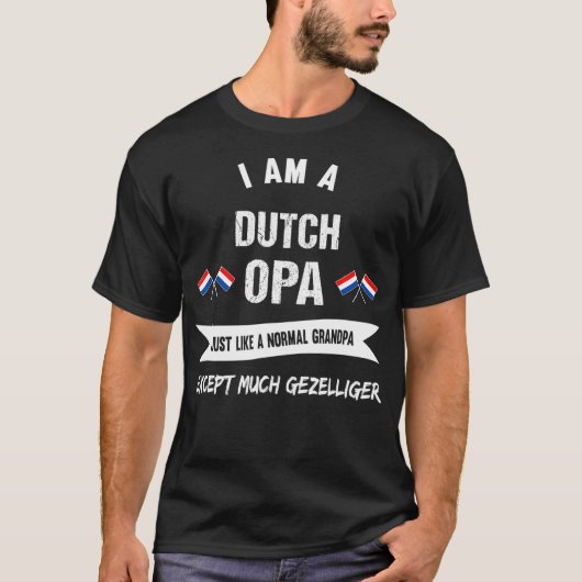 Mens Best Dutch Grandpa Great Opa T-Shirt (Vorderseite)