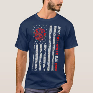 Mens Best Firefighter Vater je American Flag Firem T-Shirt