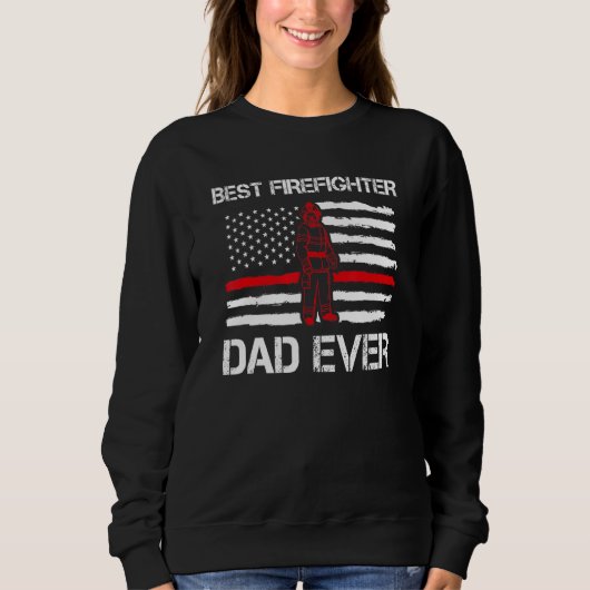Mens Best Firefighter Vater je Daddy Fire Officer Sweatshirt (Vorderseite)