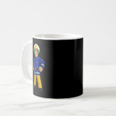 Mens Best Fireman Children Cartoon Sam Gift Kaffeetasse (Vorderseite Links)