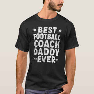 Mens Best Football Coach Papa je Vatertag T-Shirt