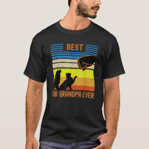 Mens Best Fur Opa Ever Funny Vintag Retro Dog T-Shirt