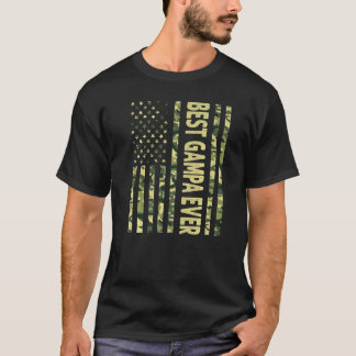 Mens Best Gampa je US-amerikanische Flagge Großfet T-Shirt