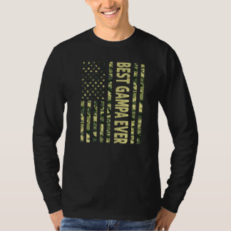 Mens Best Gampa je US-amerikanische Flagge Großfet T-Shirt
