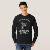 Mens Best German Shepherd Grandpa Ever American Fl T-Shirt (Vorne ganz)
