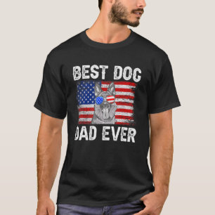 Mens Best German Shepherd Vater Ever American Flag T-Shirt