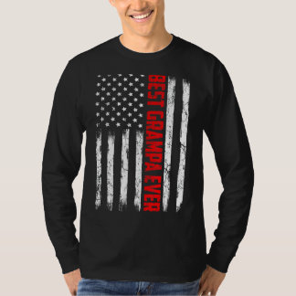 Mens Best Grampa Ever American Flag Vatertag 4 T-Shirt