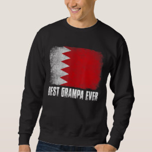 Mens Best Grampa je Bahrain Flag Patriotischer Vat Sweatshirt