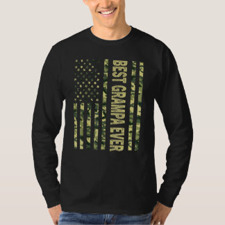 Mens Best Grampa je US-amerikanische Flagge Großva T-Shirt