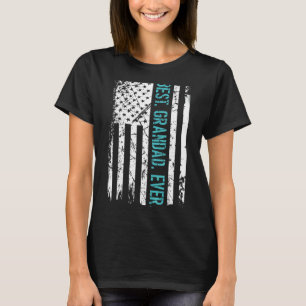 Mens Best Grandad je US American Flag Vater's D T-Shirt
