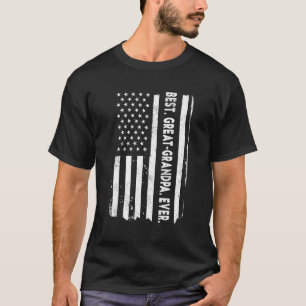 Mens Best Great Opa je US-Flagge 2 T-Shirt