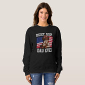 Mens Best GSP Dad Ever US Flag German Shorthaired  Sweatshirt (Vorne ganz)