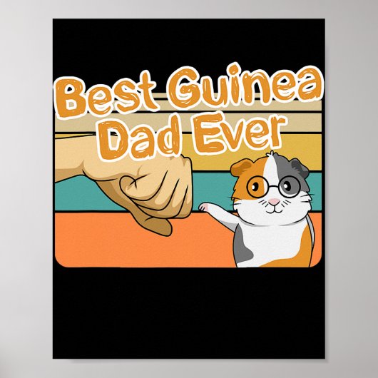 Mens Best Guinea Vater Ever Zitat einer Guinea Sch Poster (Vorne)