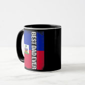 Mens Best Haitian Vater je Haiti Daddy Vater Tasse (Vorderseite Links)