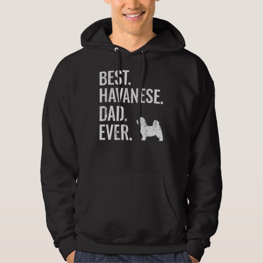 Mens Best Havanese Vater Ever Cool Dog Eigentümer Hoodie (Vorderseite)