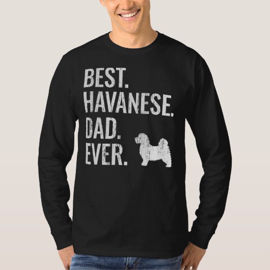 Mens Best Havanese Vater Ever Cool Dog Eigentümer T-Shirt (Vorderseite)