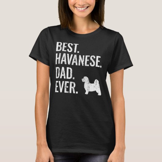 Mens Best Havanese Vater Ever Cool Dog Eigentümer T-Shirt (Vorderseite)