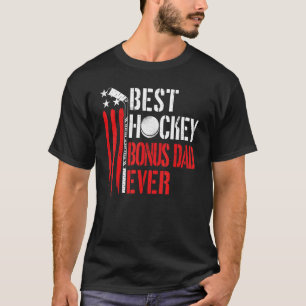 Mens Best Hockey Bonus Vater je Coach American Fla T-Shirt