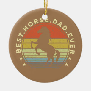 Mens Best Horse Vater Ever Vintag Horse Vater Keramik Ornament
