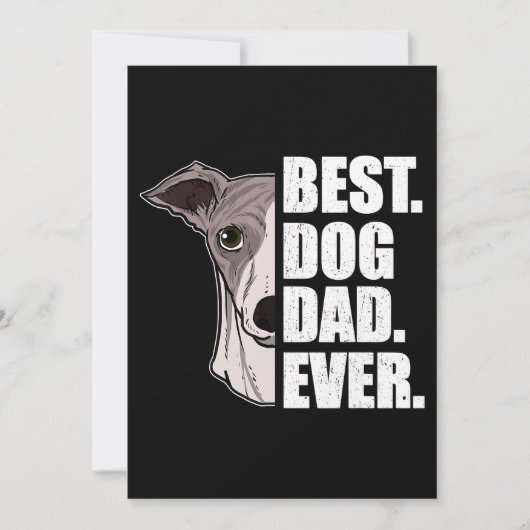 Mens Best Hund Vater Ever Whippet Vater Fars Day G Dankeskarte (Vorderseite)