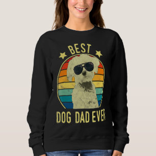 Mens Best Hund Vater je Maltese Vatertag Sweatshirt