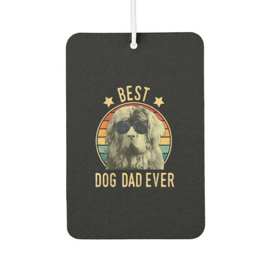 Mens Best Hund Vater je Neufundland Fars Day Autolufterfrischer (Vorderseite)