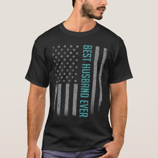 Mens Best Husband Ever American Flag Shirt Geschen (Vorderseite)