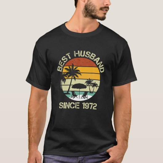 Mens Best Husband seit 1972 50th Wedding Annivers T-Shirt (Vorderseite)