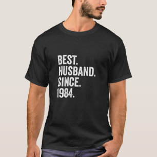 Mens Best Husband seit 1984   37. Hochzeitsnave T-Shirt