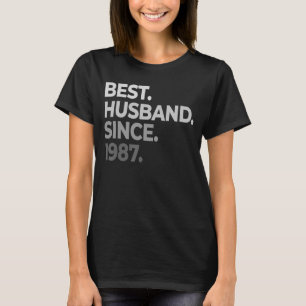 Mens Best Husband Seit 1987 35. Hochzeitstag T-Shirt