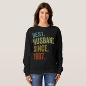 Mens Best Husband seit 1987 Wedding Anniversarry Sweatshirt (Vorne ganz)