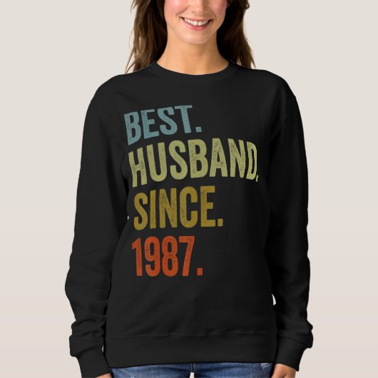 Mens Best Husband seit 1987 Wedding Anniversarry Sweatshirt (Vorderseite)