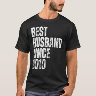 Mens Best Husband seit 2010 Vintage Wedding Anniv T-Shirt