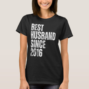 Mens Best Husband seit 2016 Vintage Wedding Anniv T-Shirt