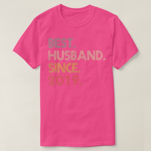 Mens Best Husband seit 2019 Epic 2. Wedding Anni T-Shirt (Design vorne)
