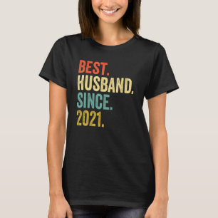 Mens Best Husband seit 2021 1st Wedding Anniversa T-Shirt