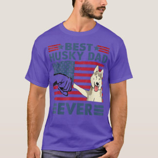 Mens Best Husky Vater je Vintager Hund Lover  T-Shirt