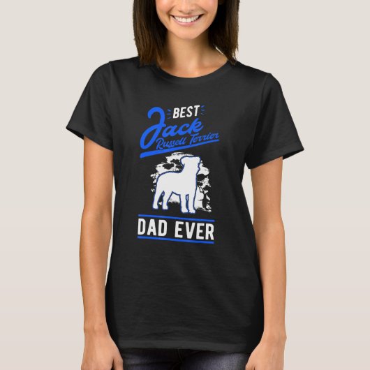 Mens Best Jack Russell Terrier Dad Ever Jack Russe T-Shirt (Vorderseite)